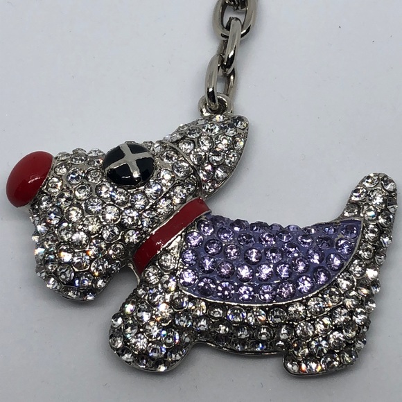 Diamond rhinestone Dog keychain - Picture 2 of 4